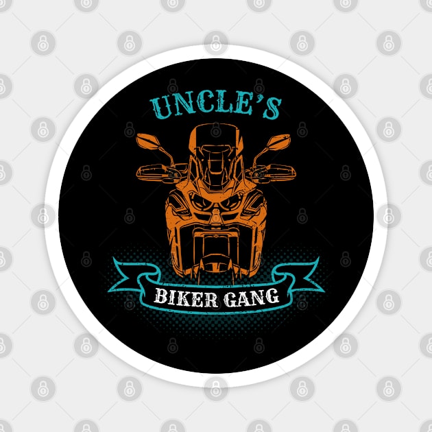 Uncle's Biker Gang Father's Day Magnet by DwiRetnoArt99